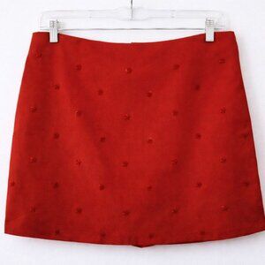 EP Pro Red Embroidered Skort – 100% Silk – Size 10